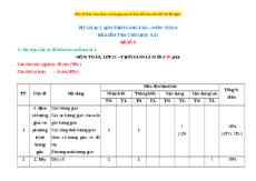 Đề thi cuối kì 1 Toán 11 Chân trời sáng tạo - Đề 8