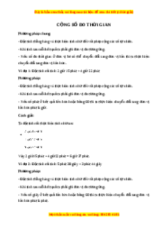 Lý thuyết Cộng số đo thời gian Toán 5