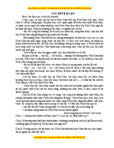 Phiếu bài tập Tuần 3 Cậu bé Tích Chu Ngữ văn 6