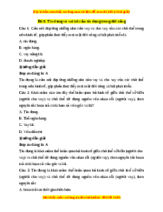 Trắc nghiệm KTPL 10 Bài 8: Tín dụng và vai trò của tín dụng trong đời sống