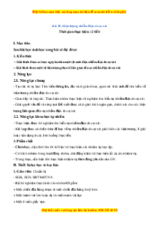 Giáo án Hiện tượng nhiễm điện do cọ xát Vật lí 8 Kết nối tri thức