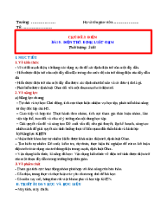 Giáo án Bài 8: Điện trở. Định luật Ohm Khoa học tự nhiên 9 Chân trời sáng tạo