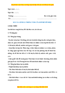 Giáo án Sinh học 9 Cánh diều (năm 2025) | Giáo án Sinh học 9 mới, chuẩn nhất
