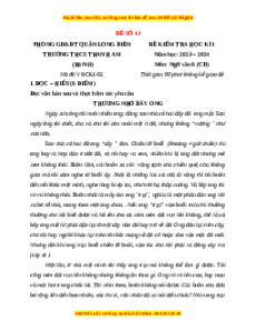 Đề thi cuối kì 1 Ngữ văn 6 Cánh diều (đề 13)