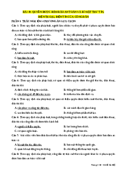 Trắc nghiệm Bài 19 Kinh tế pháp luật 11 Đúng-Sai, Trả lời ngắn: Quyền bảo hộ thư tín