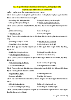 Trắc nghiệm Bài 19 Kinh tế pháp luật 11 Đúng-Sai, Trả lời ngắn: Quyền bảo hộ thư tín