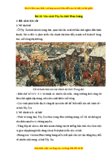 Lý thuyết Lịch sử 10 Chân trời sáng tạo Bài 10: Văn minh tây âu thời phục hưng
