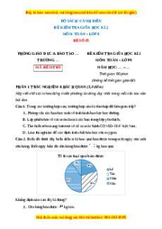 Đề thi giữa kì 2 Toán 8 Cánh diều (Đề 5)