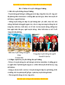 Lý thuyết GDCD 7 Kết nối tri thức Bài 1: Tự hào về truyền thống quê hương