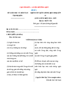 Chuyên đề Luyện đề tổng hợp (Ôn thi Tốt nghiệp Ngữ văn 2025)