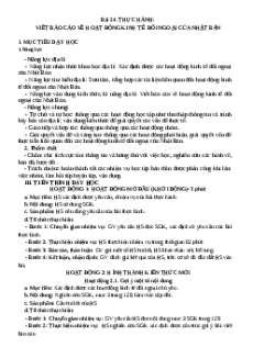 Giáo án Bài 24 Địa lí 11 Cánh diều (2024): Thực hành: Viết báo cáo về hoạt động kinh tế đối ngoại của Nhật Bản