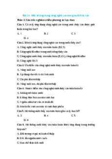 Trắc nghiệm Bài 21: Một số ứng dụng công nghệ cao trong nuôi thủy sản Công nghệ 12 Lâm nghiệp-Thủy sản Kết nối