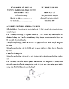 Đề thi Vật lí ĐGNL Đại học Sư phạm Hà Nội (các năm)