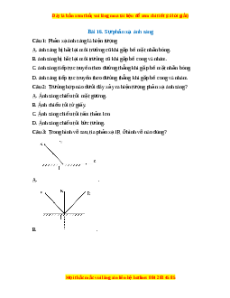Trắc nghiệm Sự phản xạ ánh sáng KHTN 7 Chân trời sáng tạo