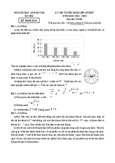 Đề minh họa Toán thi vào lớp 10 Phú Thọ 2025