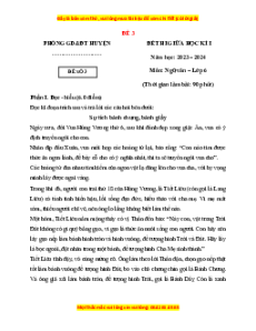 Đề thi giữa kì 1 Ngữ văn 6 Cánh diều (đề 3)