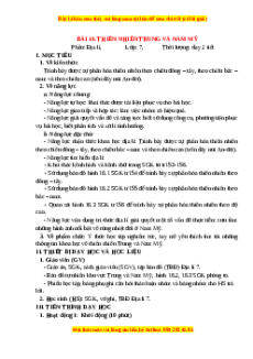 Giáo án Bài 16 Địa lí 7 Chân trời sáng tạo: Thiên nhiên Trung và Nam Mỹ