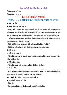 Giáo án Bi kịch và truyện (2024) Cánh diều