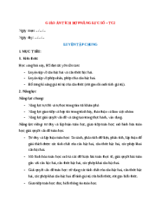 Giáo án Luyện tập chung trang 52 Toán 9 Kết nối tri thức (năng lực số)