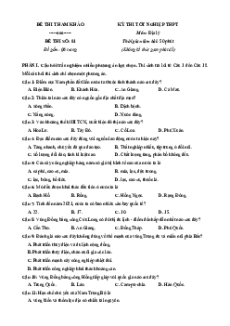 25 Đề thi Tốt nghiệp THPT Địa Lí 2026