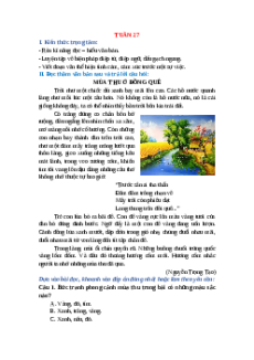 Bài tập cuối tuần Tiếng Việt lớp 5 Chân trời sáng tạo Tuần 27