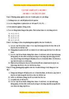 Trắc nghiệm Menđen và di truyền học Sinh học 9