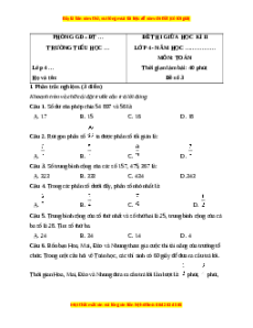 Đề thi giữa kì 2 Toán lớp 4 Kết nối tri thức (Đề 3)