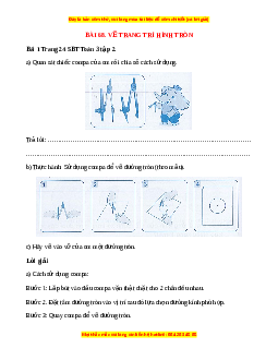 VBT Toán lớp 3 Bài 68 (Cánh diều): Vẽ trang trí hình tròn