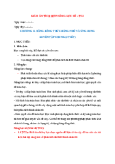 Giáo án Luyện tập chung trang 45 Toán 8 Kết nối tri thức (năng lực số)