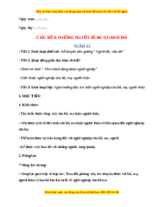 Giáo án Chủ đề 9 HĐTN lớp 2 Chân trời sáng tạo: Những người sống quanh em