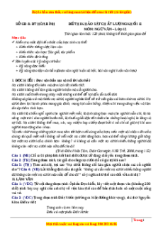 Đề thi thử Ngữ văn Sở Hòa Bình lần 1 năm 2023