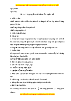 Giáo án Tính chất cơ bản của phân số Toán 6 Chân trời sáng tạo