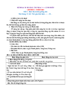 Giáo án Âm nhạc lớp 4 Cánh diều
