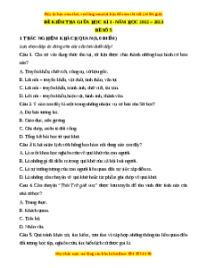 Đề thi giữa kì 1 Lịch sử 10 Cánh diều - Đề 5