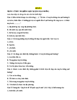Đề thi giữa kì 1 GDCD 7 Kết nối tri thức (Đề 2)