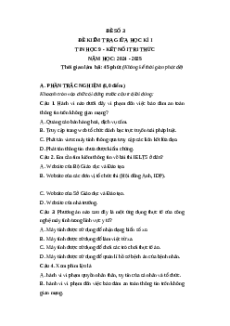 Đề thi giữa kì 1 Tin học 9 Kết nối tri thức (Đề 3)