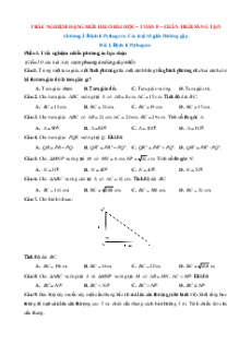 Trắc nghiệm Toán 8 Chân trời sáng tạo Chương 3 (có đúng sai, trả lời ngắn)