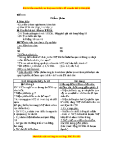 Giáo án Giảm phân Sinh học 9