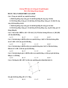 Trắc nghiệm Toán 11 Chân trời sáng tạo Chương 8 (có đúng sai, trả lời ngắn)