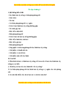 Hệ thống kiến thức Công nghệ 10 Chương 5