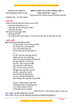 Đề thi thử  Ngữ văn Liên cụm trường Nghệ An lần 1 năm 2023