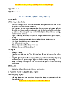 Giáo án Làm việc thật là vui Tiếng Việt 2 Chân trời sáng tạo