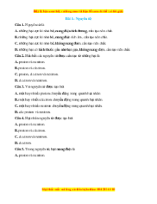 Bộ trắc nghiệm KHTN 7 Cánh diều có đáp án