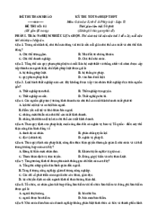 50 Đề thi Tốt nghiệp THPT Kinh tế pháp luật năm 2026