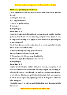 Trắc nghiệm Bài 18: Các nguồn lực phát triển kinh tế Địa lí 10 Cánh diều