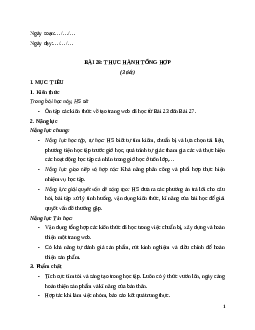 Giáo án Bài 28: Thực hành tổng hợp Tin học 12 Kết nối tri thức