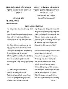 Đề minh họa thi vào lớp 10 Ngữ văn 2025 - Phòng GD Quận 6