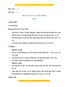 Giáo án Bài 9 Lịch sử 6 Cánh diều (2024): Hy Lạp và La Mã cổ đại
