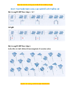VBT Toán lớp 3 Bài 97 (Cánh diều): Thu thập, phân loại, ghi chép số liệu thống kê