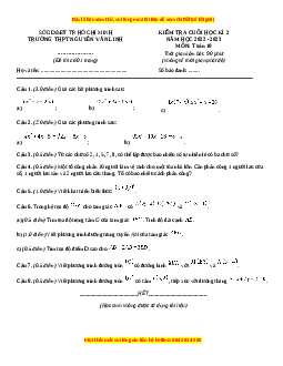 Đề thi cuối kì 2 Toán 10 năm 2024 trường THPT Nguyễn Văn Linh - Hồ Chí Minh